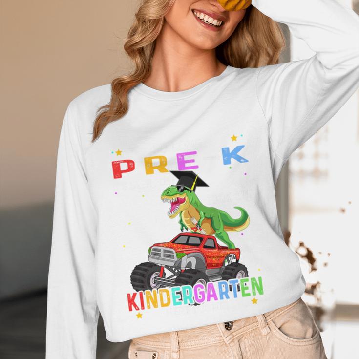 Pre k Graduation 2025 Pre-k Kindergarten Graduate Dinosaur Premium Tri-Blend Unisex Long Sleeve T-Shirt