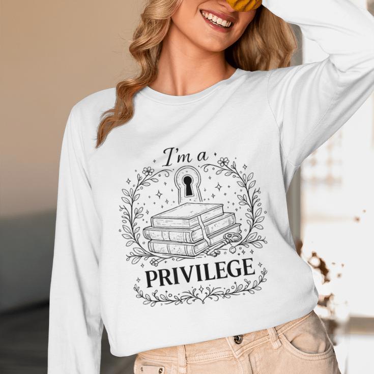 Im A Privilege Vintage Book Illustration Unisex Long Sleeve T-Shirt