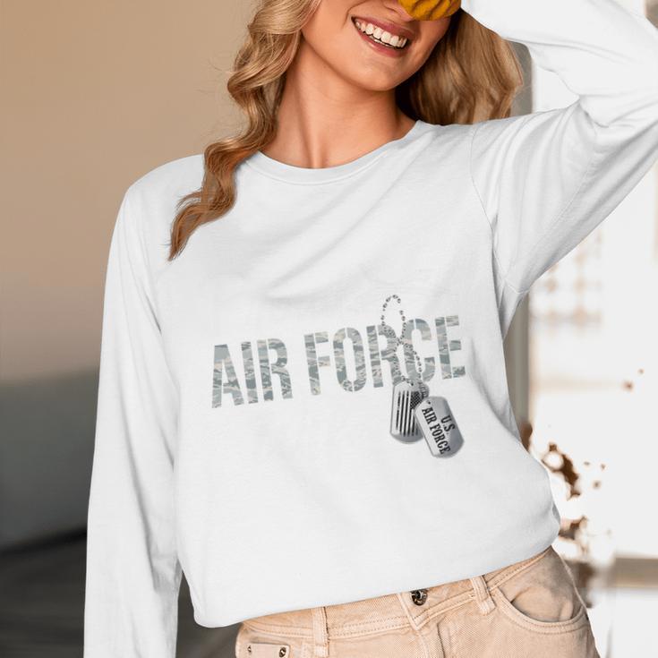 Proud Air Force Wife Air Force Graduation USAF Wife Unisex Long Sleeve T-Shirt