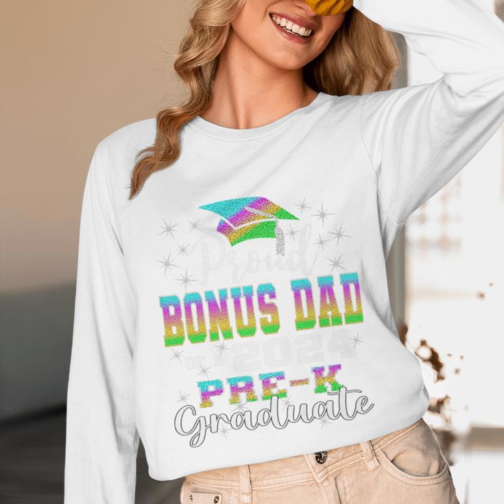Proud Bonus Dad Of PreK School Graduate 2024 Graduation Premium Unisex Long Sleeve T-Shirt