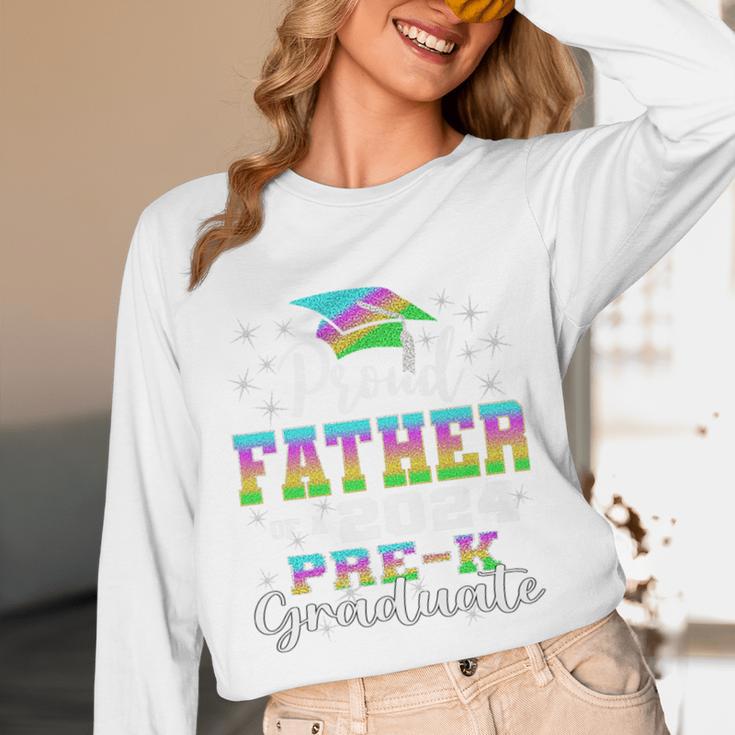 Proud Father Of PreK School Graduate 2024 Graduation Father Premium Unisex Long Sleeve T-Shirt