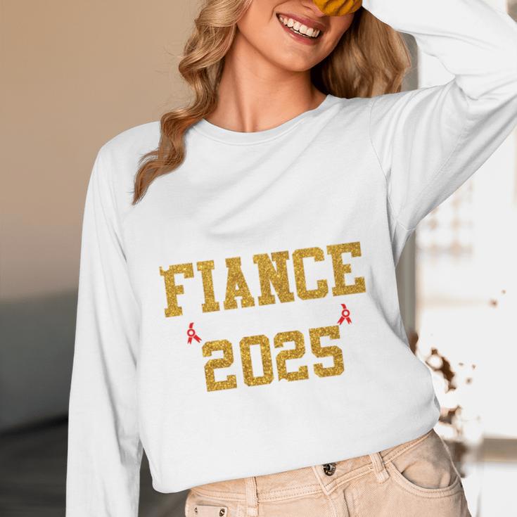 Proud Fiance Of A 2025 Graduate Fiance Graduation 2025 Senio Unisex Long Sleeve T-Shirt