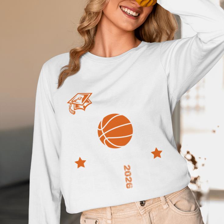 Proud Mom Of a Basketball Senior Class Of 2026 Graduation Unisex Long Sleeve T-Shirt