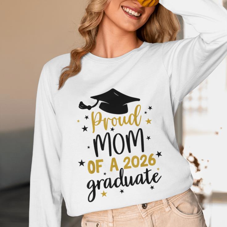 Proud Mom Of A Class Of 2026 Graduate Senior Graduation 2026 Unisex Long Sleeve T-Shirt