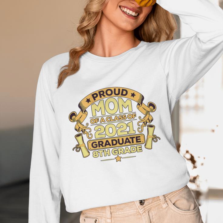 Proud Mom Graduation Of 8th Grade Graduate Unisex Long Sleeve T-Shirt