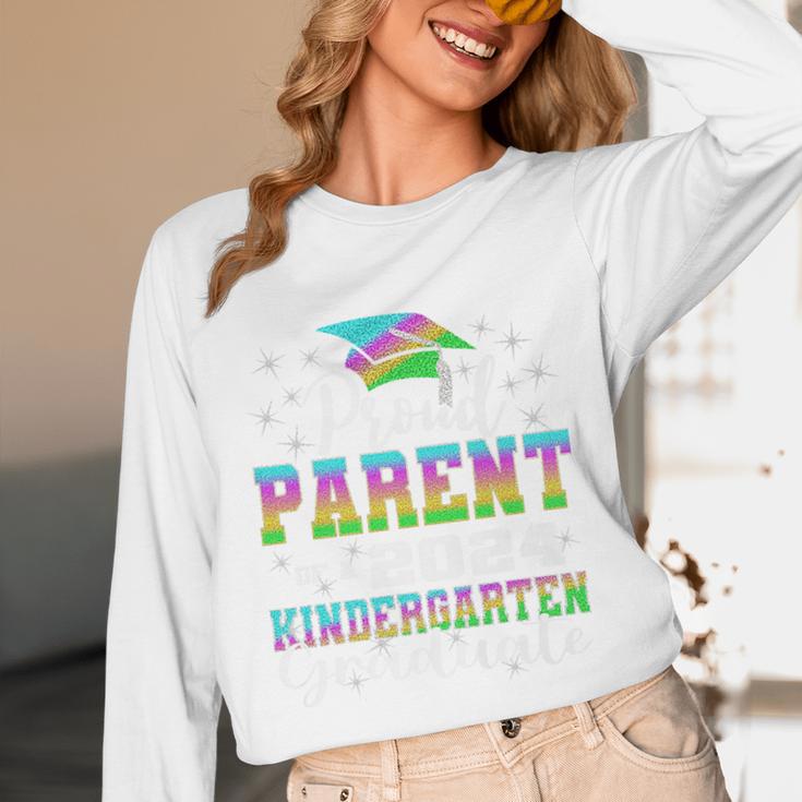 Proud Parent Of Kindergarten Graduate 2024 Graduation Parent Premium Unisex Long Sleeve T-Shirt