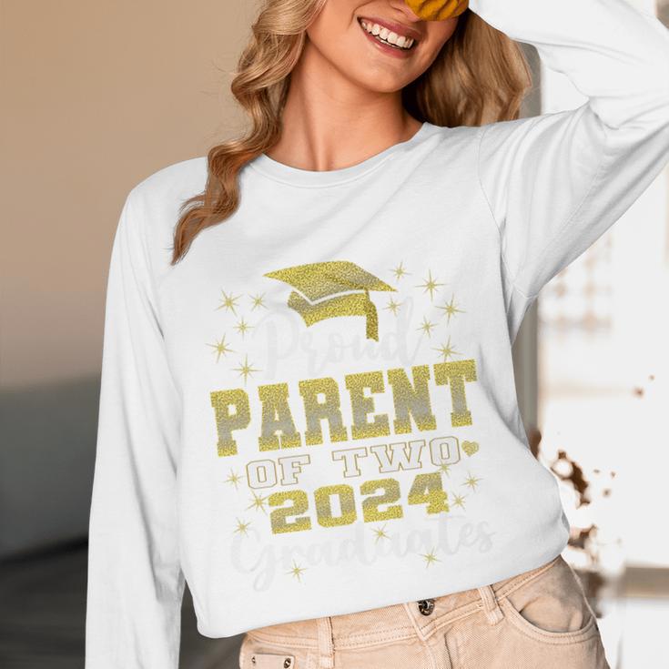 Proud Parent Of Two 2024 Graduate Class 2024 Graduation Premium Unisex Long Sleeve T-Shirt