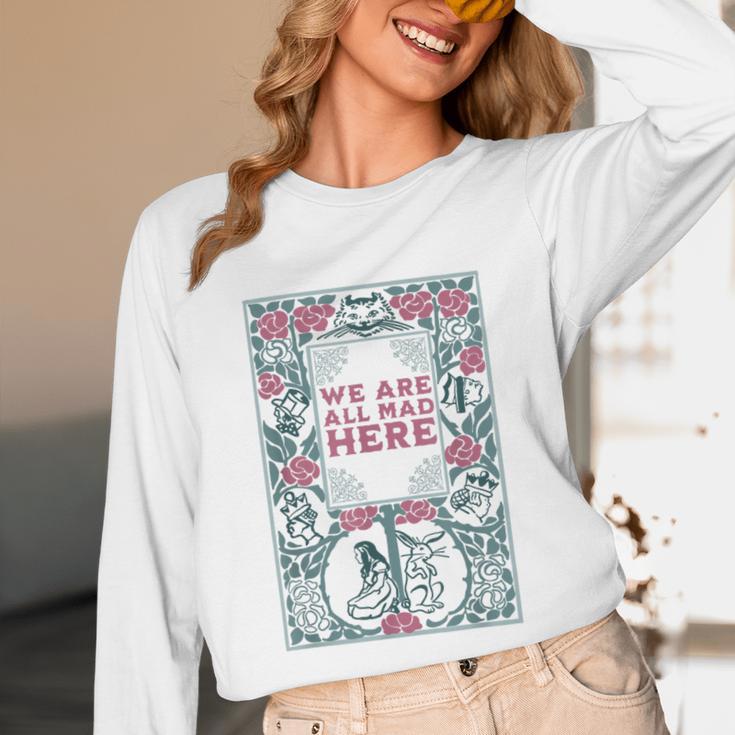 Puddin Threads Cheshire Cat Alice In Wonderland Vintage Book Adults Small Short Sleeve Classic Fit Unisex Long Sleeve T-Shirt