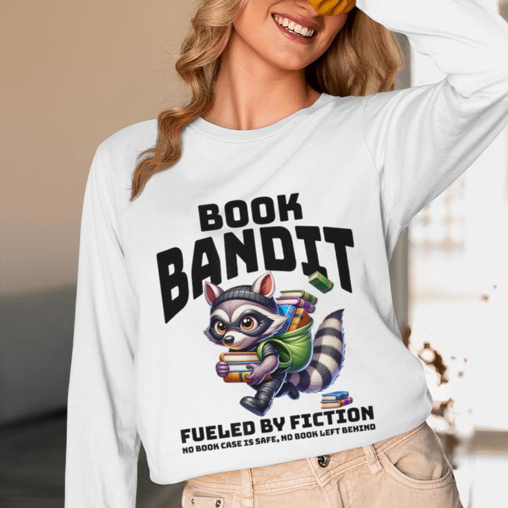 Racoon-Bookworm-Book Bandit-Fueled By Fiction Unisex Long Sleeve T-Shirt Racoon-Bookworm-Book Bandit-Fueled By Fiction Unisex Long Sleeve T-Shirt