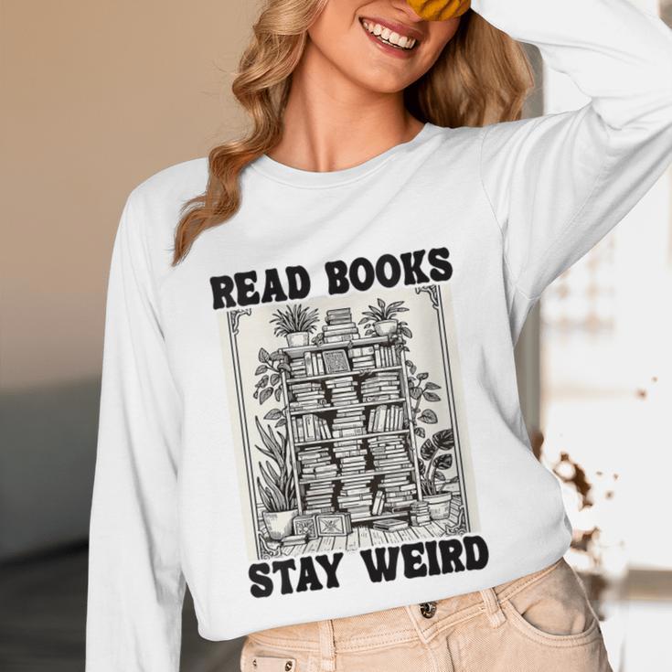 Read Books Stay Weird Book Lover Joke Introvert Reading Unisex Long Sleeve T-Shirt Read Books Stay Weird Book Lover Joke Introvert Reading Unisex Long Sleeve T-Shirt