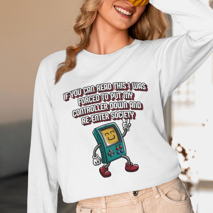 If You Can Read This Gamer Humor Gaming Introvert Unisex Long Sleeve T-Shirt If You Can Read This Gamer Humor Gaming Introvert Unisex Long Sleeve T-Shirt