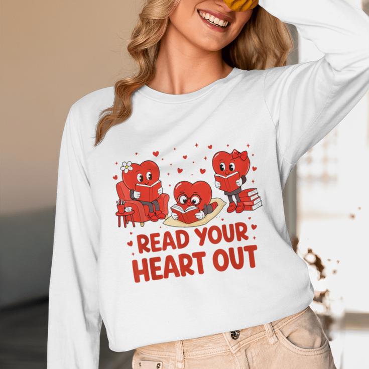 Read Your Heart Out Valentine Teacher Bookworm Lover Unisex Long Sleeve T-Shirt
