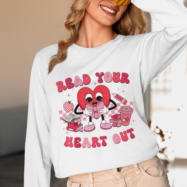 Read Your Heart Out Valentines Day Teachers Book Lovers Unisex Long Sleeve T-Shirt