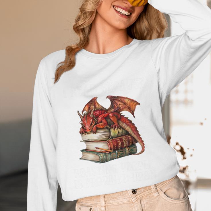 I Read Because Roasting People Is Frowned Upon Dragon Book Premium Tri-Blend Unisex Long Sleeve T-Shirt