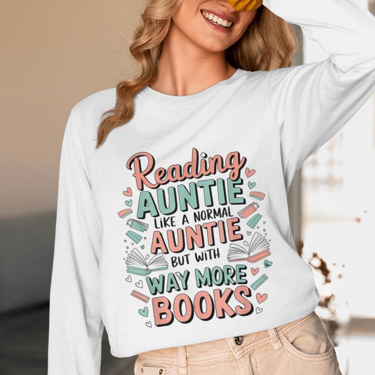 Reading Auntie Book Lover For Bookworm Aunt Unisex Long Sleeve T-Shirt Reading Auntie Book Lover For Bookworm Aunt Unisex Long Sleeve T-Shirt