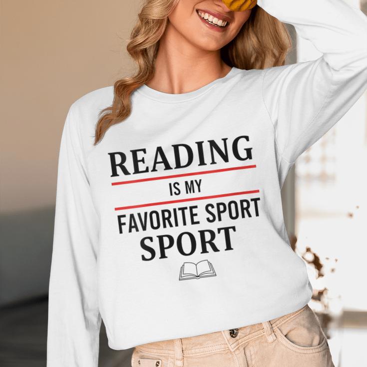 Reading Is My Favorite Sport Book Lover Saying Quote Unisex Long Sleeve T-Shirt Reading Is My Favorite Sport Book Lover Saying Quote Unisex Long Sleeve T-Shirt