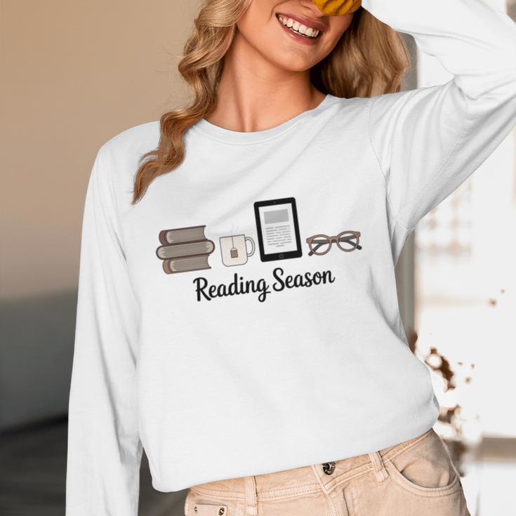 Reading Season Book Lover Librarian Cozy Bookworm Unisex Long Sleeve T-Shirt
