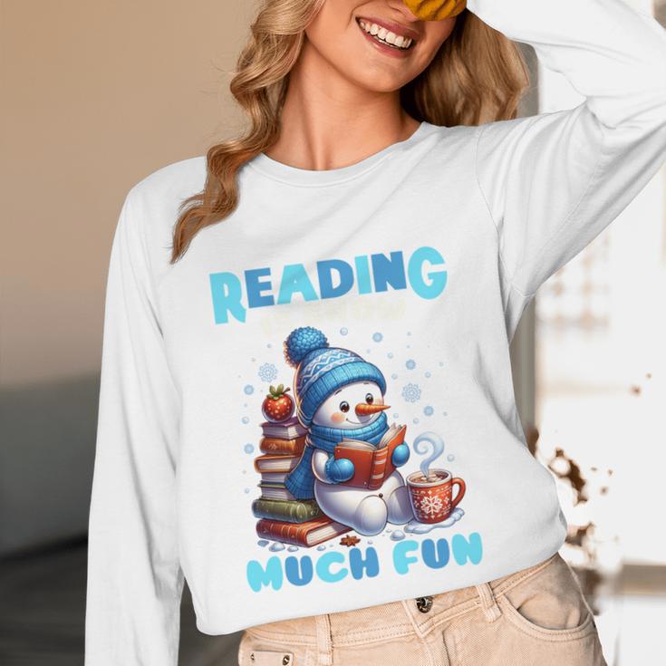 Reading Is Snow Much Fun Christmas Xmas Book Reading Unisex Long Sleeve T-Shirt