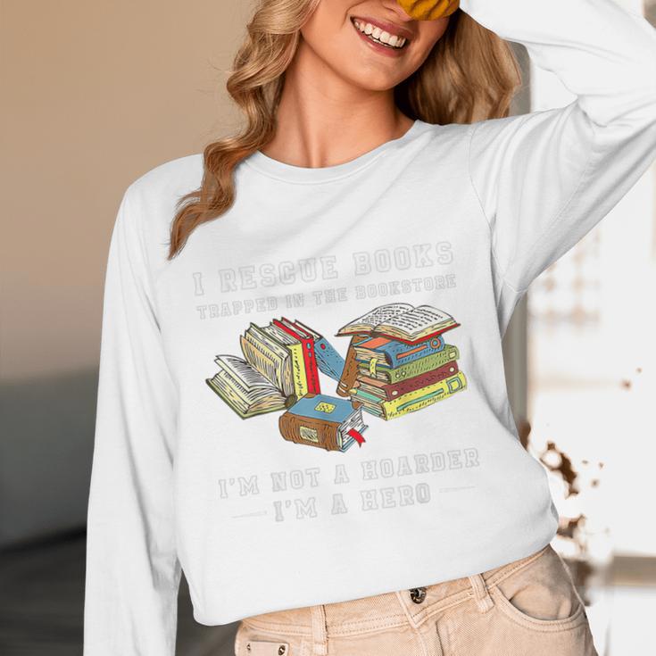 I Rescue Book Trapped In The Bookstore I'm Not A Hoarder Premium Tri-Blend Unisex Long Sleeve T-Shirt I Rescue Book Trapped In The Bookstore I'm Not A Hoarder Premium Tri-Blend Unisex Long Sleeve T-Shirt