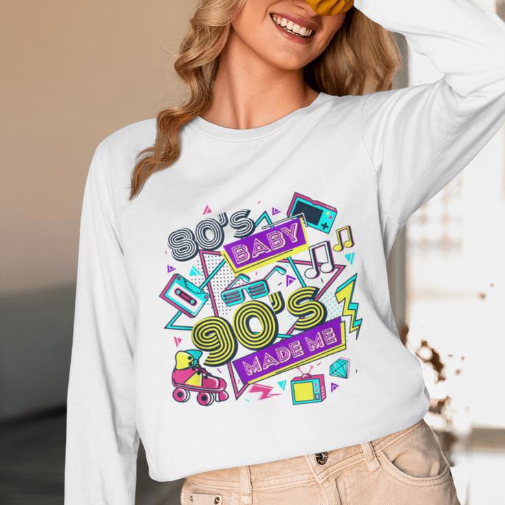 Retro 1980s 80's Baby 1990s 90's Made Me Vaporwave Nostalgia Unisex Long Sleeve T-Shirt Retro 1980s 80's Baby 1990s 90's Made Me Vaporwave Nostalgia Unisex Long Sleeve T-Shirt