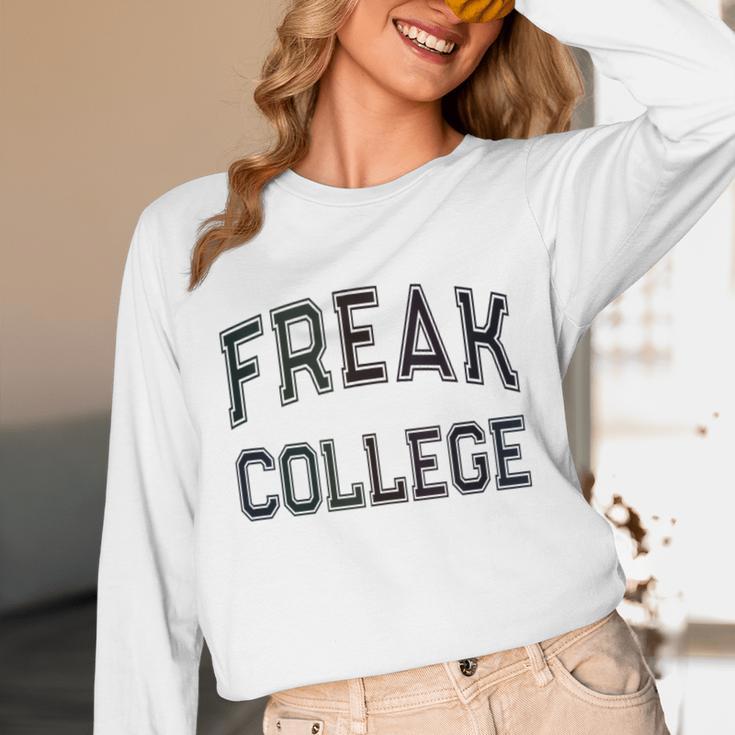 Retro Anti Social FREAK COLLEGE Introvert Stay Away From Me Unisex Long Sleeve T-Shirt