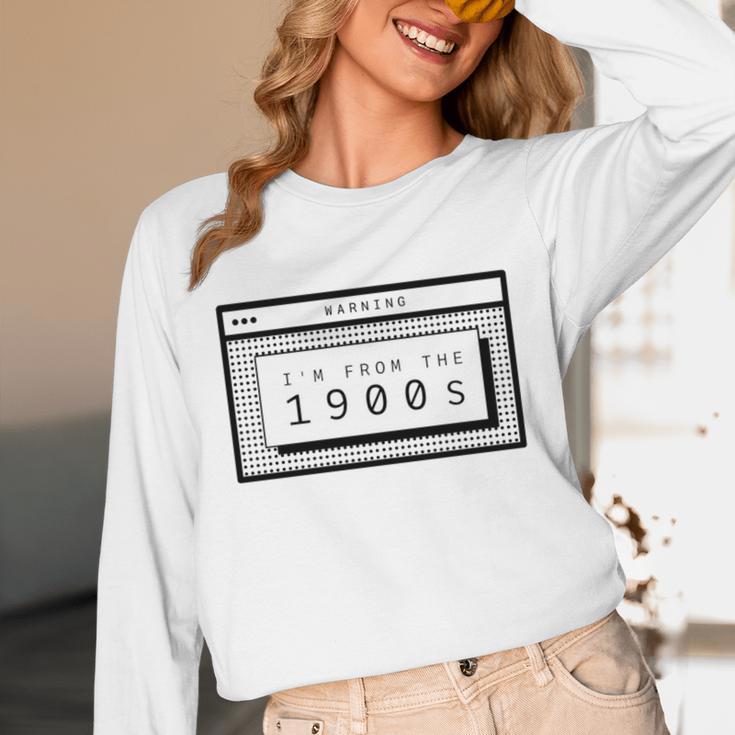 Retro Computer Screen I'm From The 1900s Birthday Unisex Long Sleeve T-Shirt