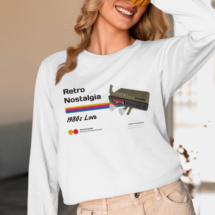 Retro Nostalgia 1980s Love Graphic Premium Tri-Blend Unisex Long Sleeve T-Shirt