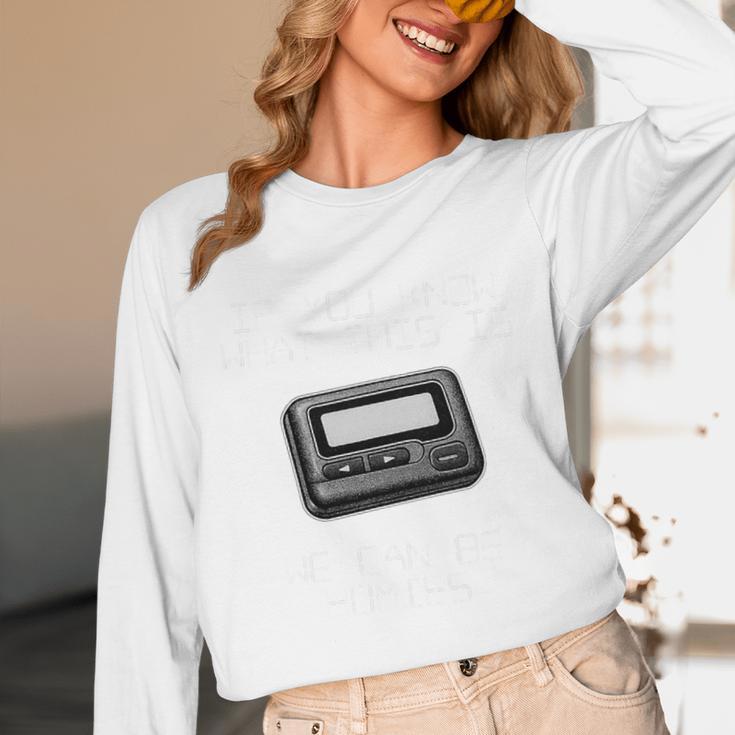 Retro Pager 90s Nostalgia Premium Tri-Blend Unisex Long Sleeve T-Shirt