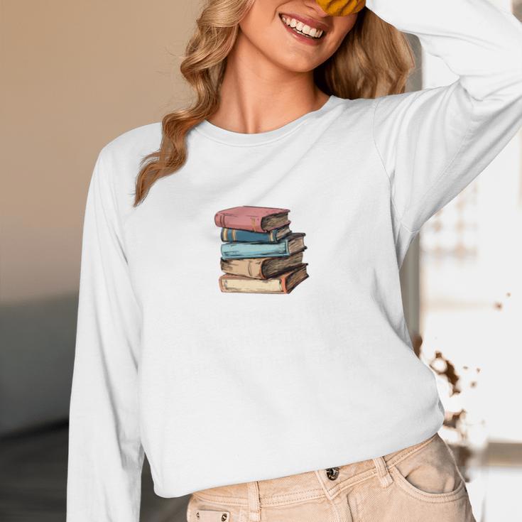 Retro Sometimes I Think I Read Too Much For Book Lover Unisex Long Sleeve T-Shirt