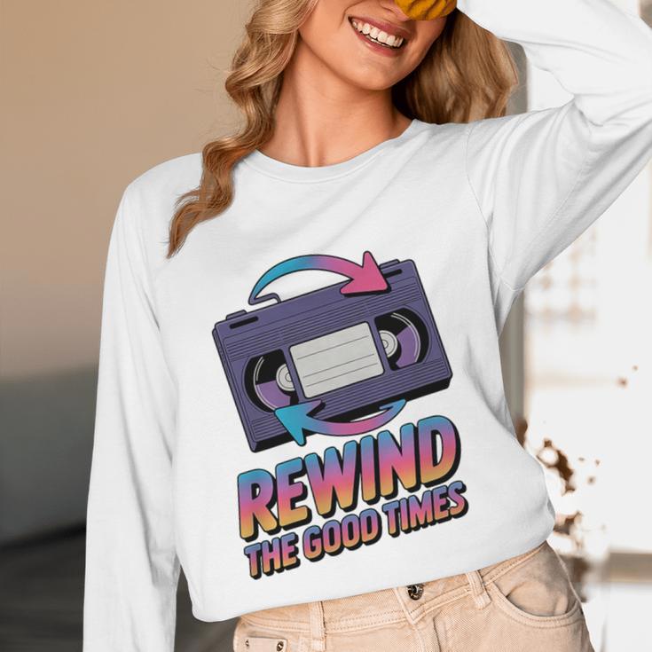 Rewind Good Times Retro VHS Tape Nostalgia 80s 90s Premium Tri-Blend Unisex Long Sleeve T-Shirt Rewind Good Times Retro VHS Tape Nostalgia 80s 90s Premium Tri-Blend Unisex Long Sleeve T-Shirt
