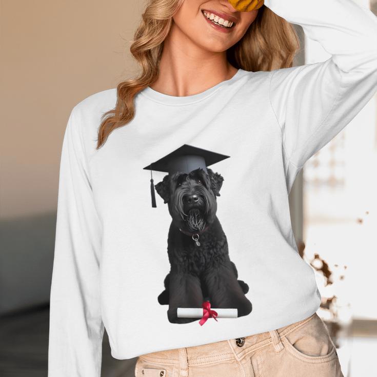 Russian Terrier Dog Graduation Cap Graduate Owner Grad Unisex Long Sleeve T-Shirt