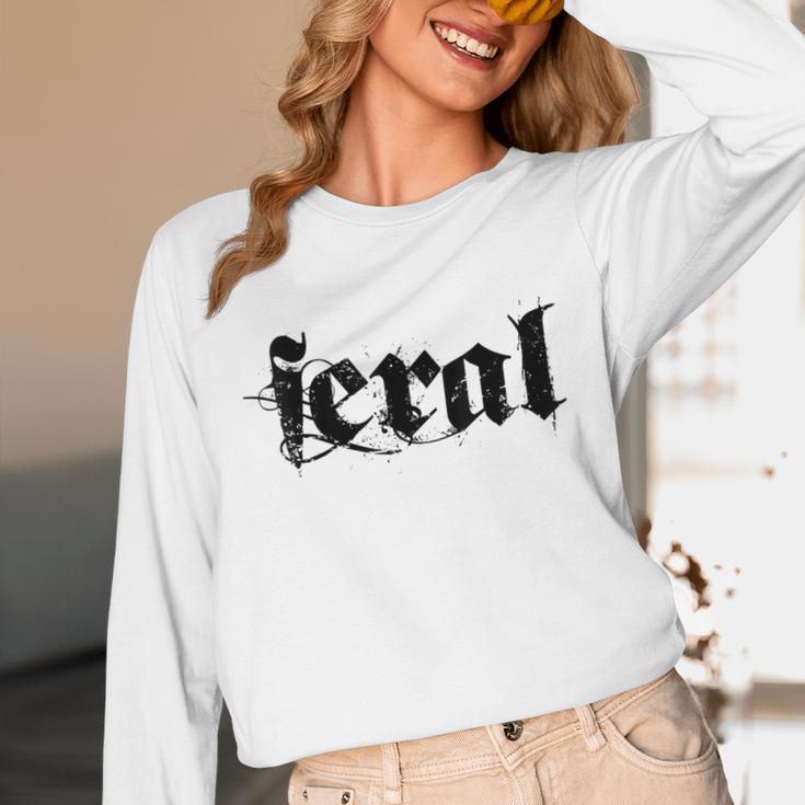 Sarcasm Women Introvert Wild Men Feral Unisex Long Sleeve T-Shirt