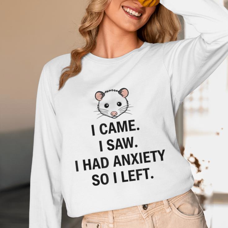 I Came I Saw I Had Anxiety So I Left Introvert Tee Unisex Long Sleeve T-Shirt I Came I Saw I Had Anxiety So I Left Introvert Tee Unisex Long Sleeve T-Shirt