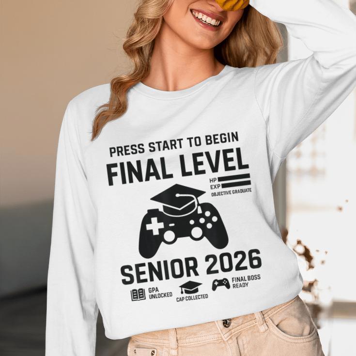 Senior 2026 Final Level Gamer Graduation 2026 Unisex Long Sleeve T-Shirt