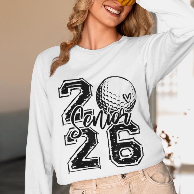 Senior 2026 Golf Player Heart Graduation Girls Teens Unisex Long Sleeve T-Shirt