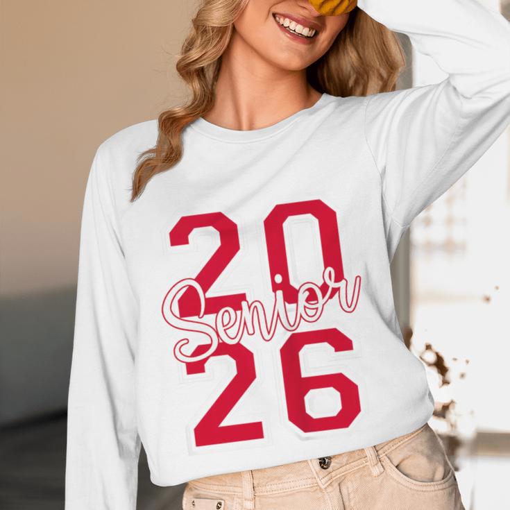 Senior 2026 Graduation Varsity Red Letters On The Back Unisex Long Sleeve T-Shirt