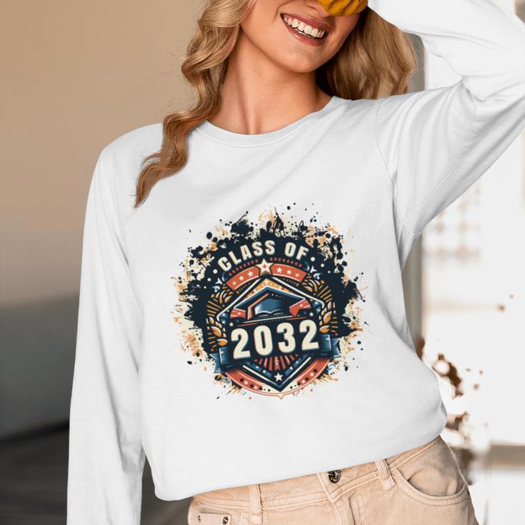 Senior 2032 Class Of 2032 Seniors Graduation 2032 Senior 32 Unisex Long Sleeve T-Shirt