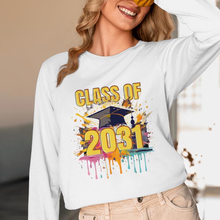 Senior 31 Class Of 2031 Back To School Graduation 2031 Unisex Long Sleeve T-Shirt