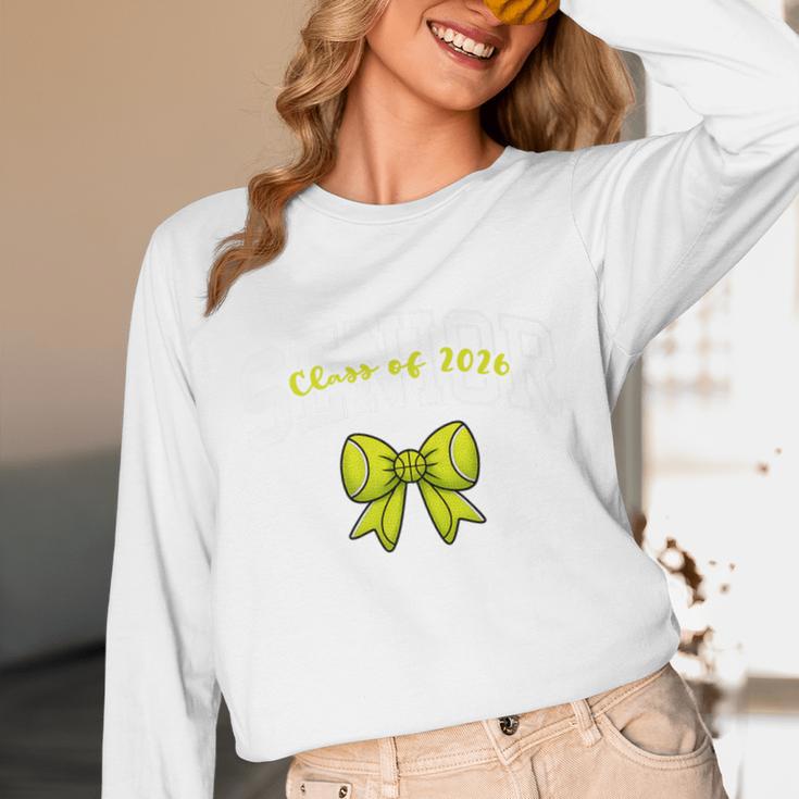Senior Class Of 2026 Tennis Coquette Bow Graduation Premium Unisex Long Sleeve T-Shirt
