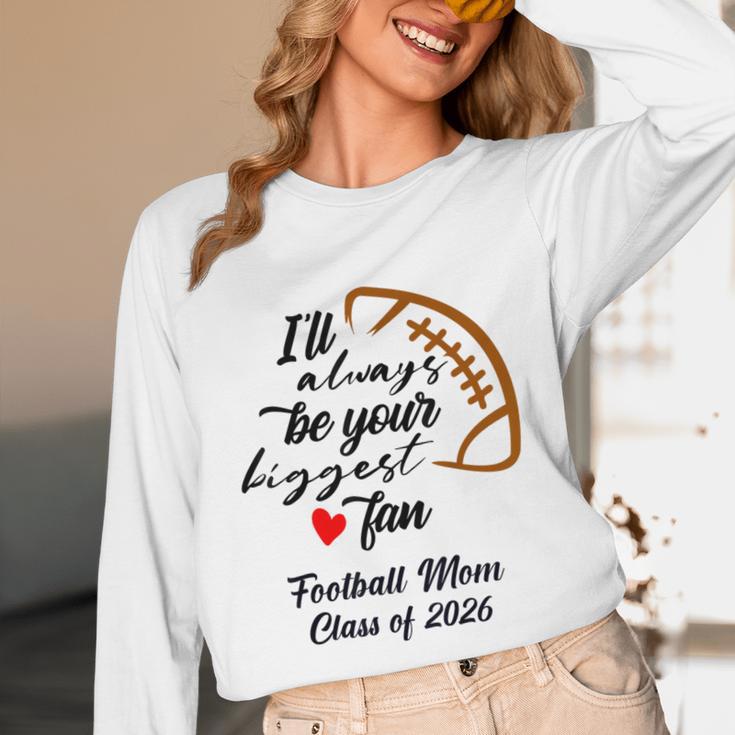 Senior Football Mom Class Of 2026 Graduation Graduate Unisex Long Sleeve T-Shirt