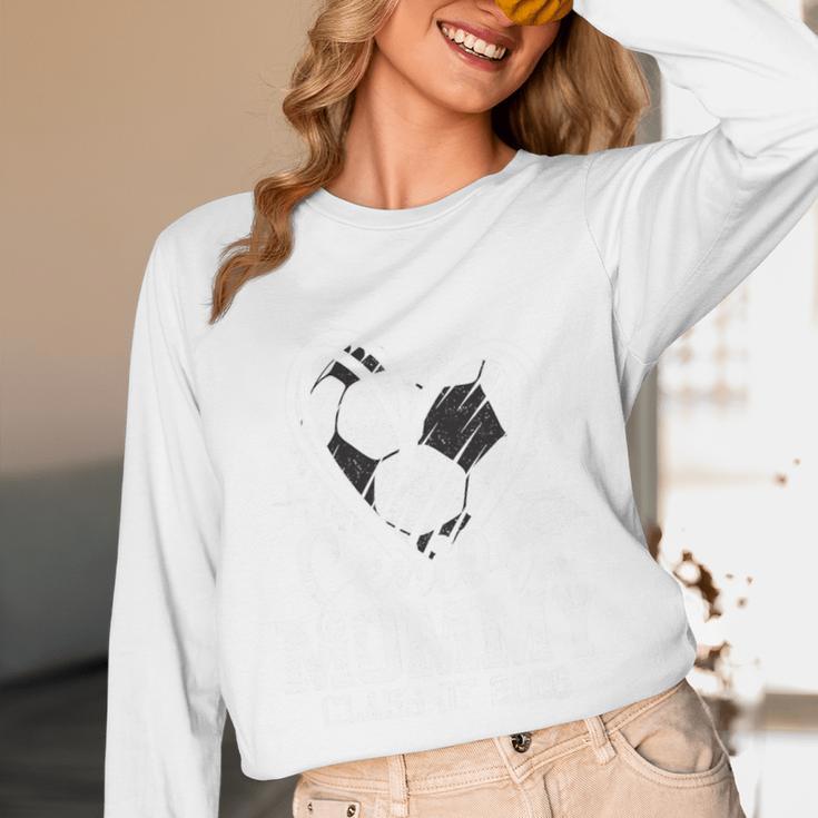 Senior Mommy Class Of 2026 Soccer Graduation Heart Premium Tri-Blend Unisex Long Sleeve T-Shirt