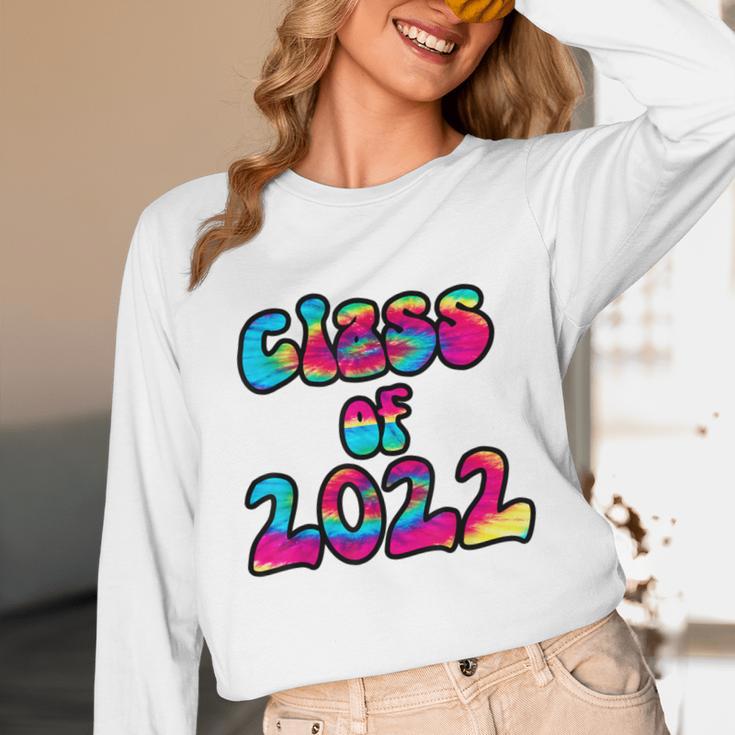 Senior Year 2022 Class Of 2022 Graduation Tie Dye Groovy Unisex Long Sleeve T-Shirt