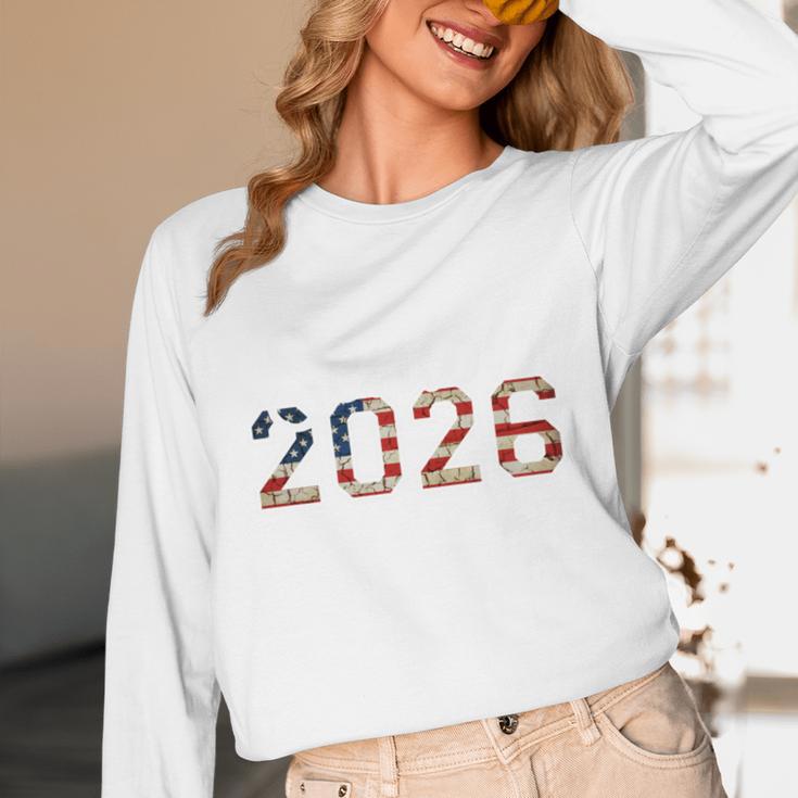 Senior Year 2026 American Flag USA Graduation Class Of 2026 Unisex Long Sleeve T-Shirt