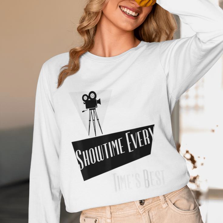 Showtime Every Moment Cinema Nostalgia Film Buff Humor Unisex Long Sleeve T-Shirt