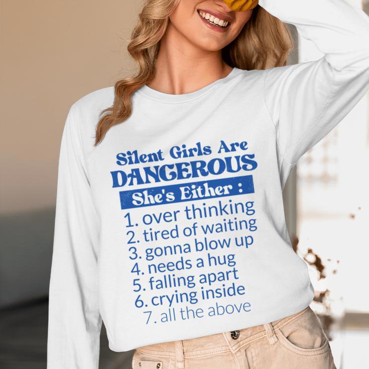 Silent Girls Are DangerousFor Quiet Introvert Girl Unisex Long Sleeve T-Shirt Silent Girls Are DangerousFor Quiet Introvert Girl Unisex Long Sleeve T-Shirt
