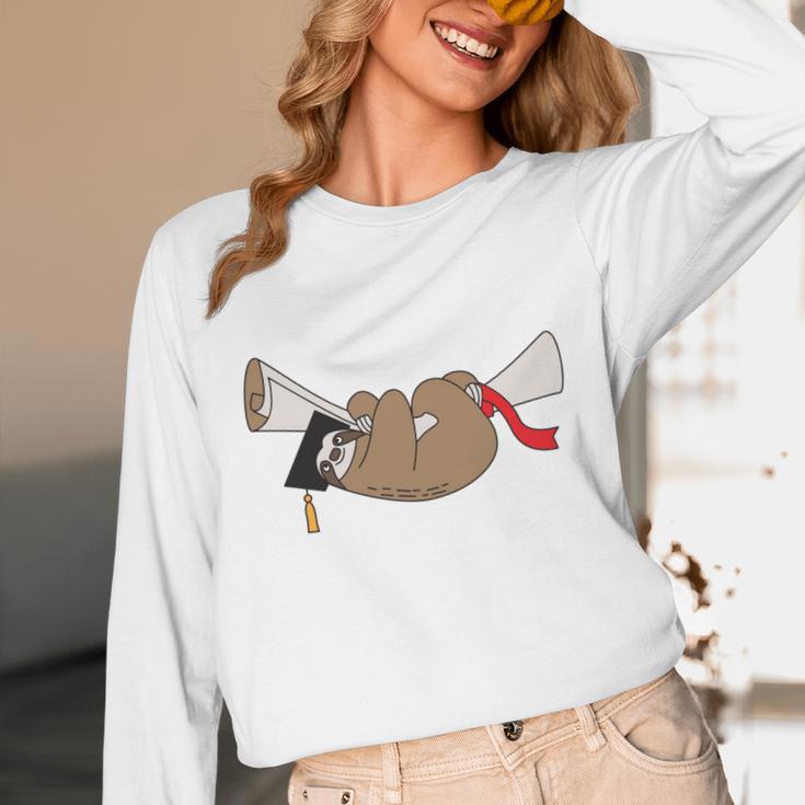 Sloth Graduation Shirt I Did It Diploma Grad Unisex Long Sleeve T-Shirt