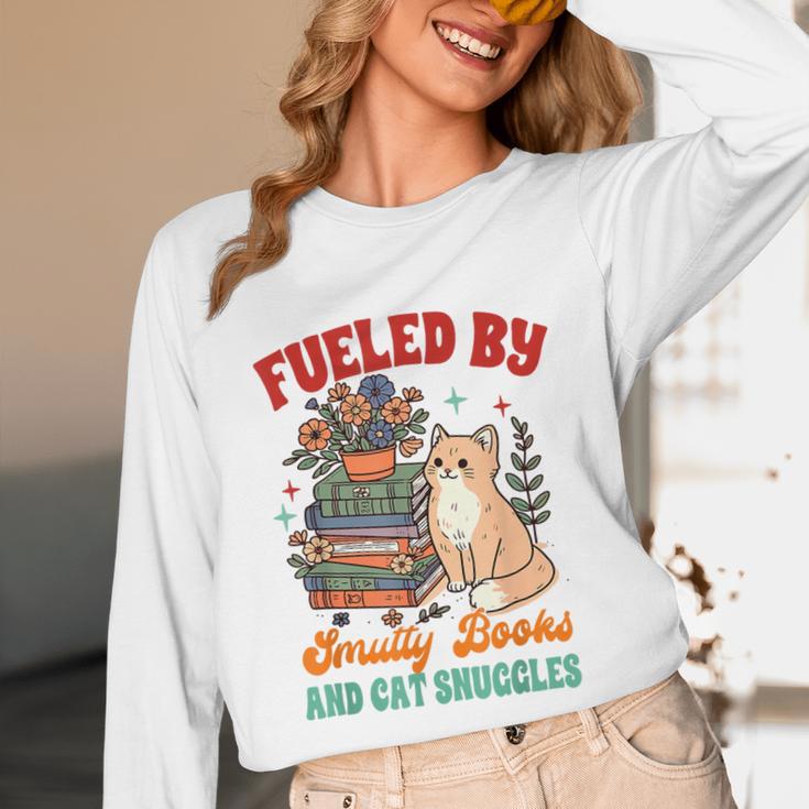 Smut Reader Cat Lover Fueled By Smutty Books & Cat Snuggles For Men Women Unisex Long Sleeve T-Shirt