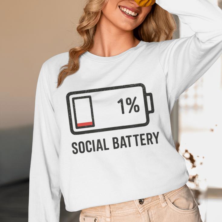 Social Battery 1 Shirt Introvert Anti Social Tee Gif Unisex Long Sleeve T-Shirt Social Battery 1 Shirt Introvert Anti Social Tee Gif Unisex Long Sleeve T-Shirt