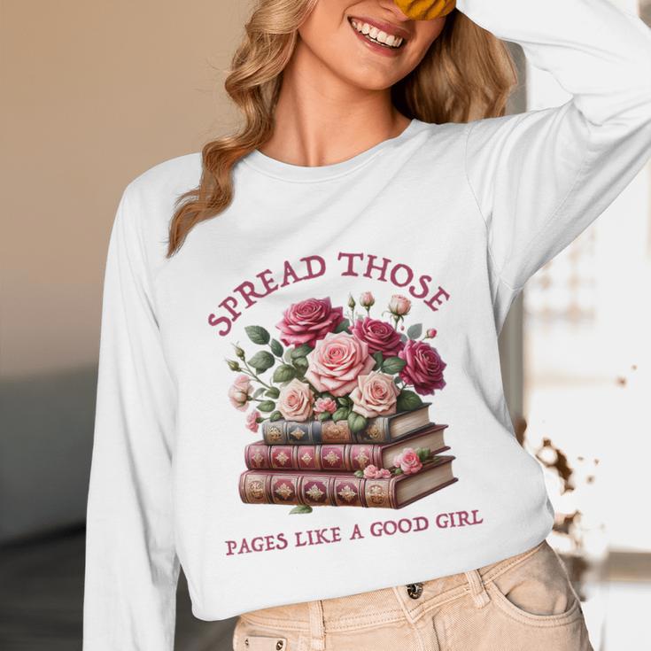 Spicy Books Spread Those Pages Like A Good Girl Dark Romance Unisex Long Sleeve T-Shirt Spicy Books Spread Those Pages Like A Good Girl Dark Romance Unisex Long Sleeve T-Shirt