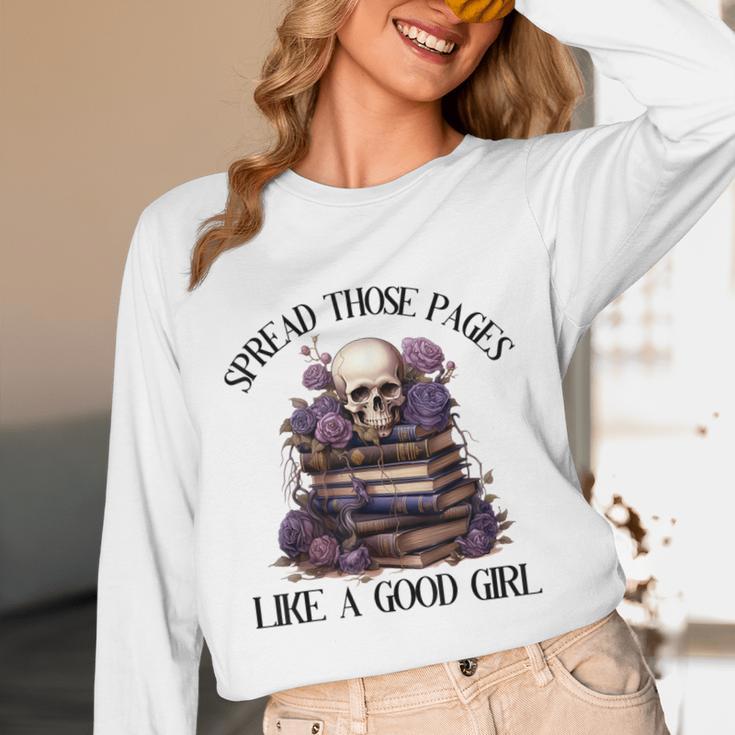 Spread Those Pages Like A Good Girl Dark Romance Spicy Books Unisex Long Sleeve T-Shirt Spread Those Pages Like A Good Girl Dark Romance Spicy Books Unisex Long Sleeve T-Shirt